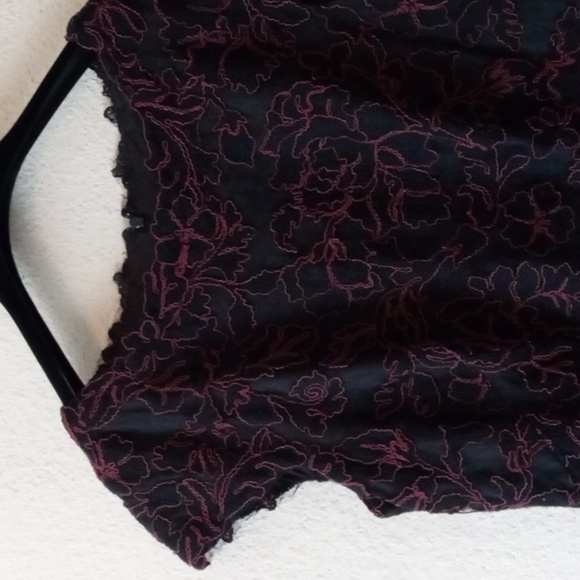 Tadashi Shoji Lace Dress Sokoto design black and red - Picture 3 of 9